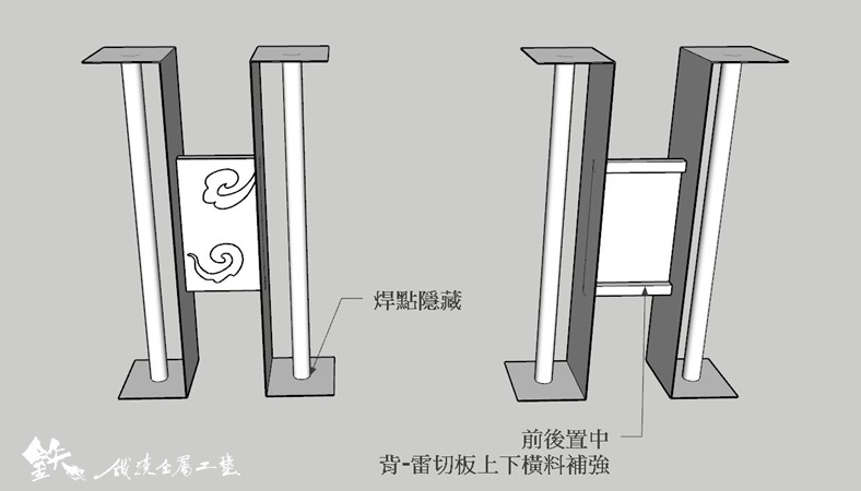 玄關鐵作示意圖